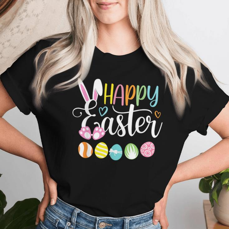 Happy Easter Rabbit Bunny Face Egg Easter Day Girls Women T-shirt Gifts for Her