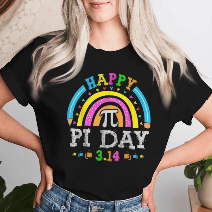 Happy Pi Day 2024 Rainbow Math Lover Teacher Geek Student Women T-shirt Gifts for Her