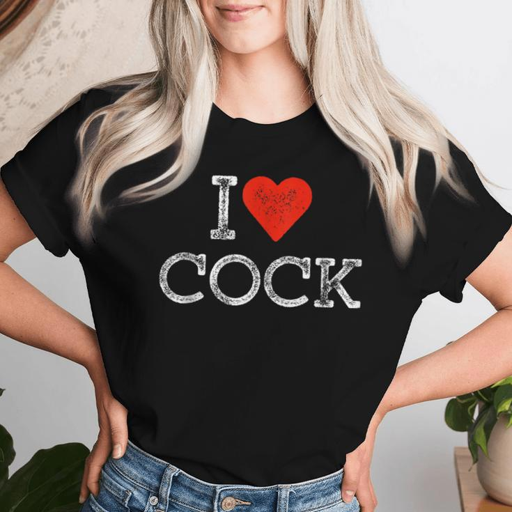 I Heart Cock Sarcastic Gay Pride Lgbtq Gag I Love Cock Women T-shirt Gifts for Her