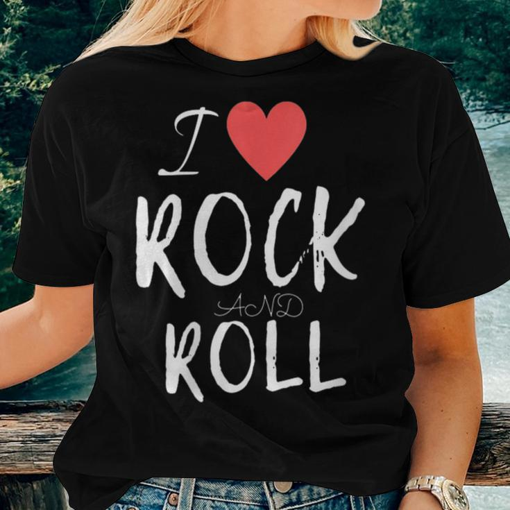 Heart I Love Rock And Roll Music For Girls And Boys Fans Women T-shirt Gifts for Her