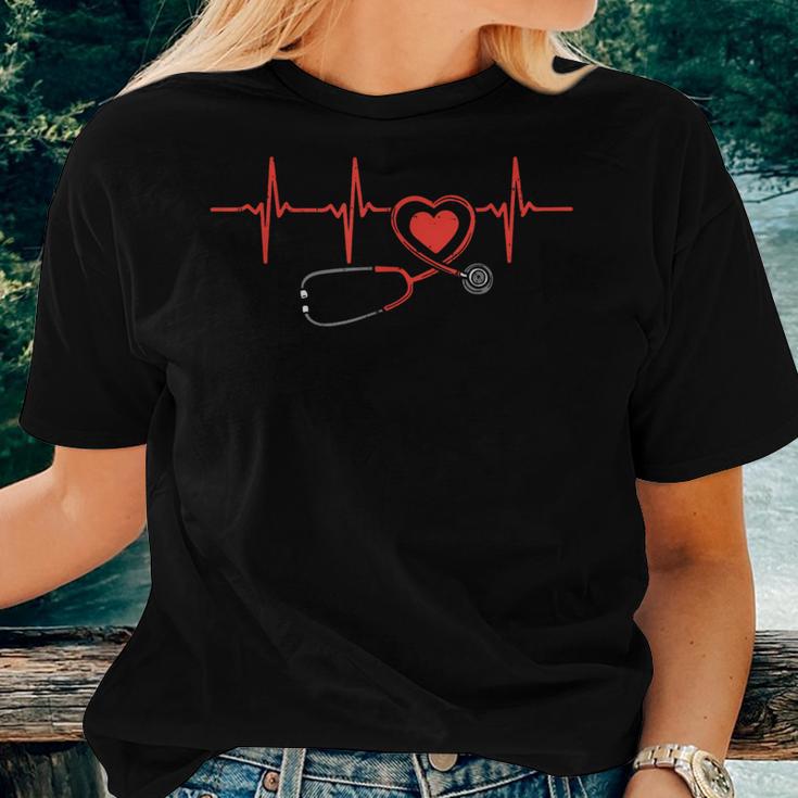 Heartbeat Scrub Valentine Nurse Valentines Day Rn Icu Women Women T-shirt Gifts for Her