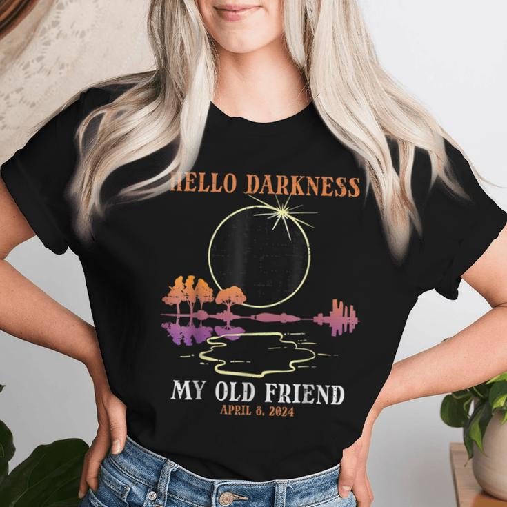 Hello Darkness My Old Friend Eclipse 2024 Kid Women T-shirt Gifts for Her