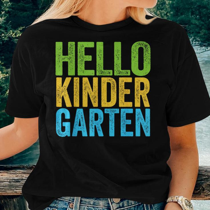 Hello Kindergarten Teacher Back To School Women T-shirt Gifts for Her