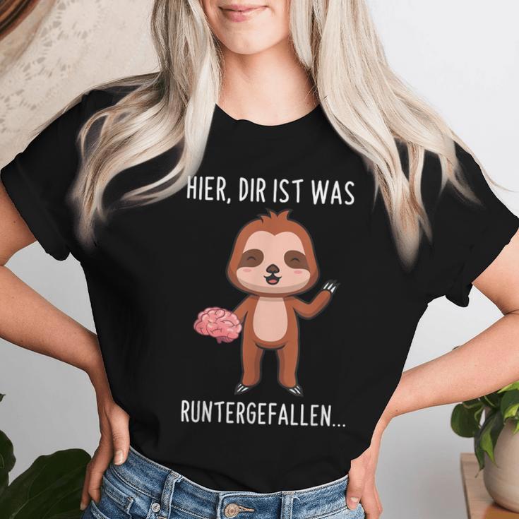 Hier Dir Ist Was Runterfallen Saying S T-shirt Frauen Geschenke für Sie