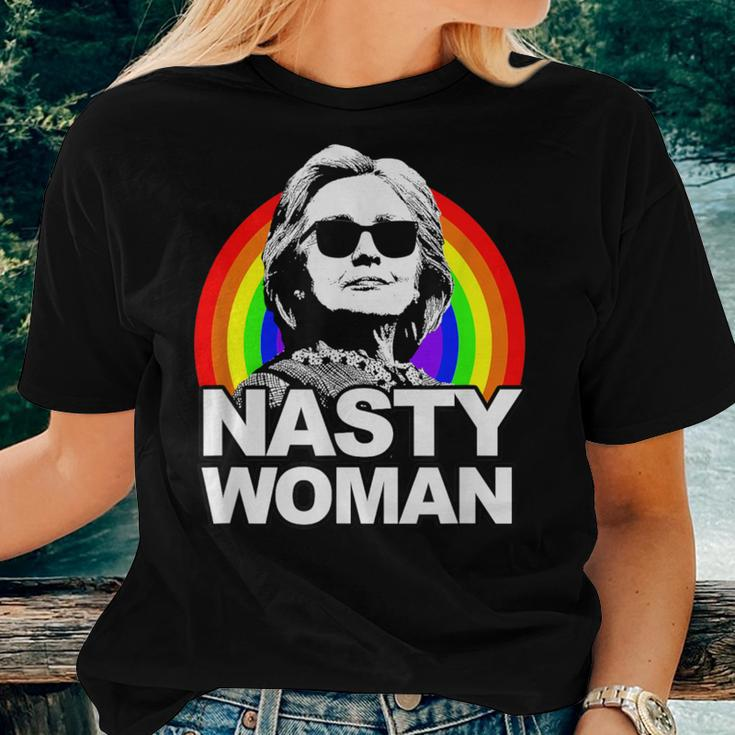 Hillary Clinton Nasty Woman Rainbow Women T-shirt Gifts for Her