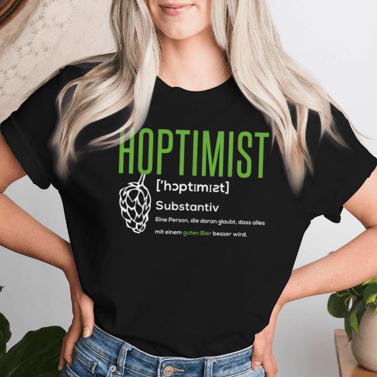 Hoptimist For Beer Lovers Craft Beer T-shirt Frauen Geschenke für Sie