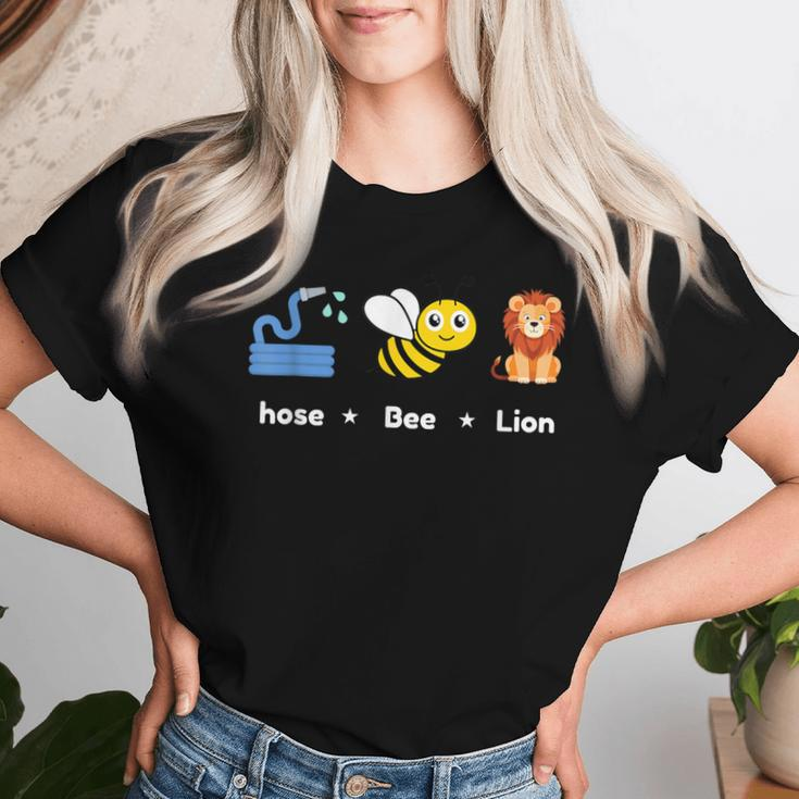 Hose Bee Lion Icons Hoes Be Lying Pun Intended Cool Women T-shirt Gifts for Her