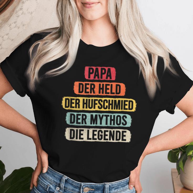 Hufschmied Papa Hoof Fog Smith Legend Horse Smith T-shirt Frauen Geschenke für Sie