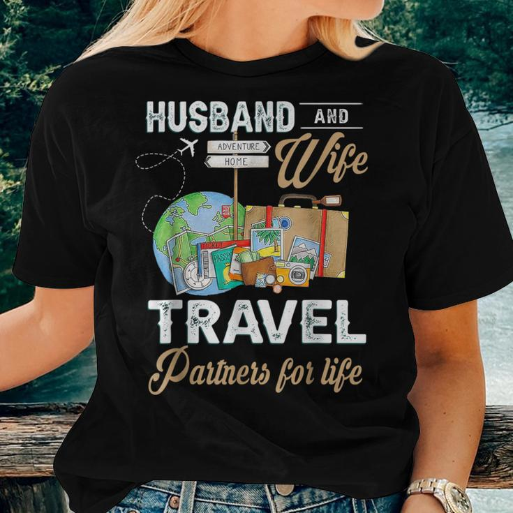 Husband And Wife Travel Partners For Life Couple Women T-shirt Gifts for Her