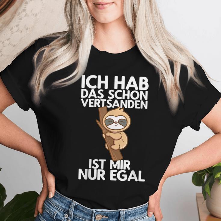 Ich Hab Das Schonerstanden Sloth Morgenmuffel T-shirt Frauen Geschenke für Sie