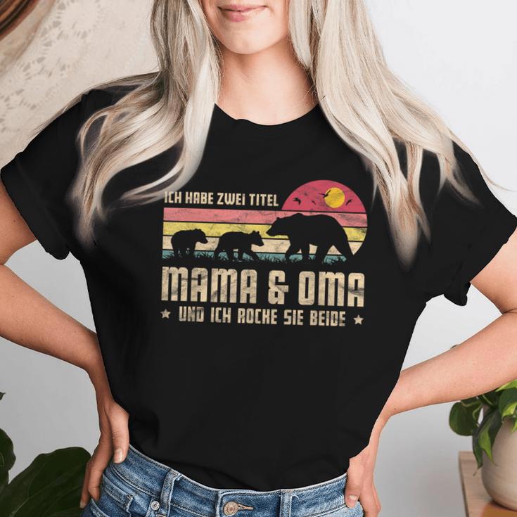 Ich Habe Zwei Titel Mama And Oma Beste Mama Bear Mother's Day T-shirt Frauen Geschenke für Sie