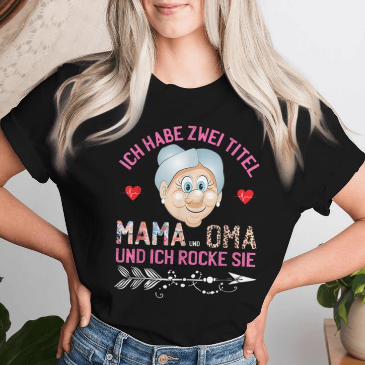 Ich Habe Zwei Titel Mama Und Oma Mother's Day Grandma S T-shirt Frauen Geschenke für Sie