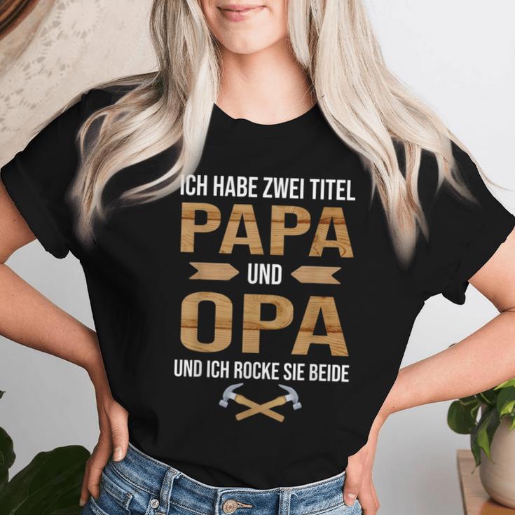 Ich Habe Zwei Titel Papa Und Opa Und Ich Rocke Sie Bee T-shirt Frauen Geschenke für Sie