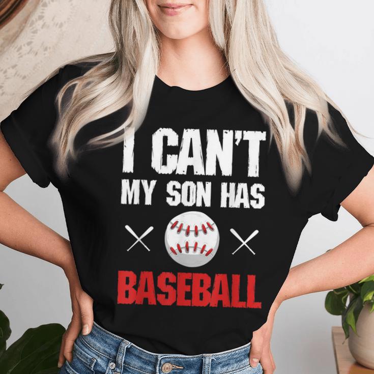 Ich Kann Nicht Mein Sohn Hat Baseball Mama Papa Lustig T-shirt Frauen Geschenke für Sie