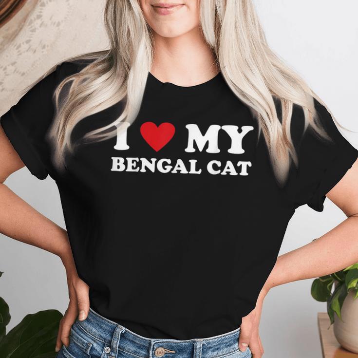 Ich Liebe Papa Mama Ich Liebe Bengal Cat T-shirt Frauen Geschenke für Sie