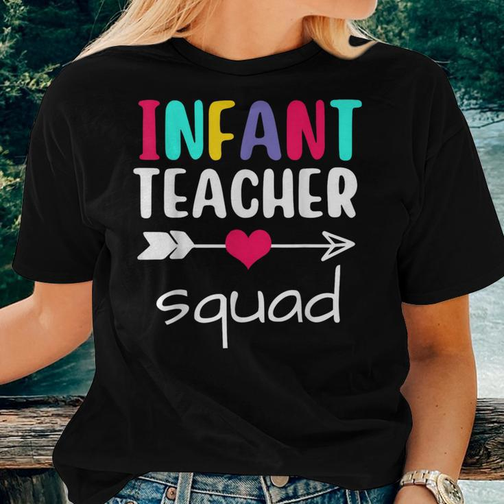 Infant Teacher Squad Matching Back To School First Day Women T-shirt Gifts for Her