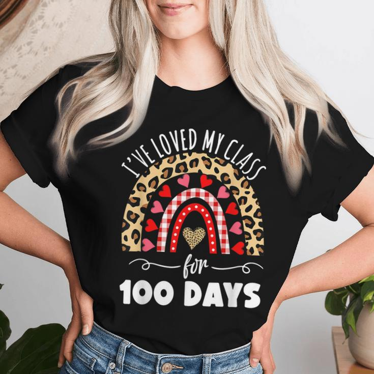 I've Loved My Class For 100 Days Rainbow Valentine Teacher Women T-shirt Gifts for Her