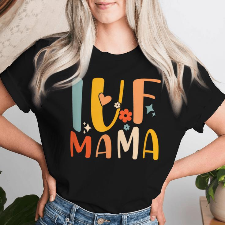 Ivf Mama Rainbow Ivf Mom Groovy Transfer Day Women T-shirt Gifts for Her
