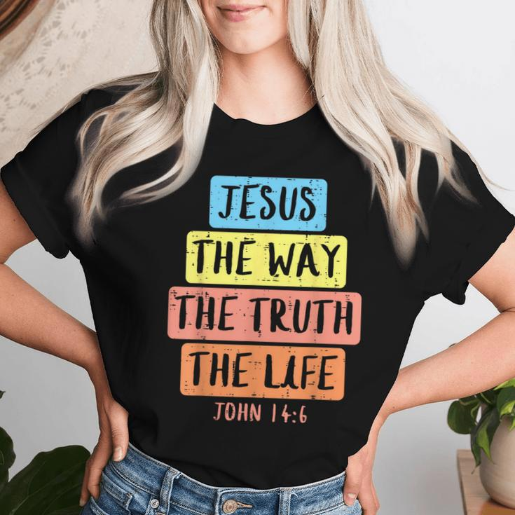 Jesus Way Truth Life John 146 Easter Religious Kid Men Women T-shirt Gifts for Her