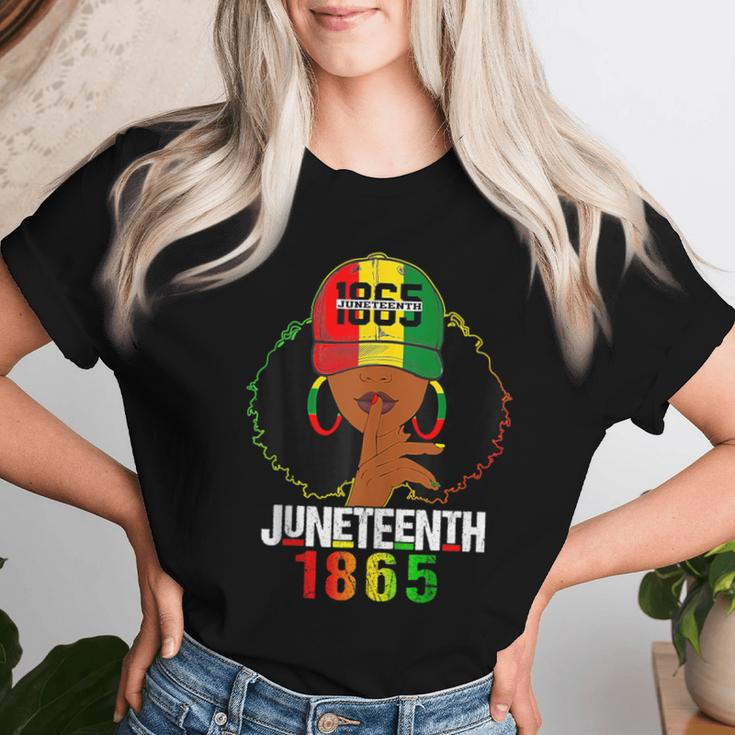 Junenth 1865 Celebrate Freedom Celebrating Black Women Women T-shirt Gifts for Her