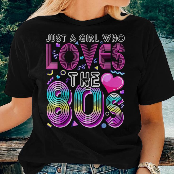 Just A Girl Who Loves The 80'S Party Costume For Women Women T-shirt Gifts for Her