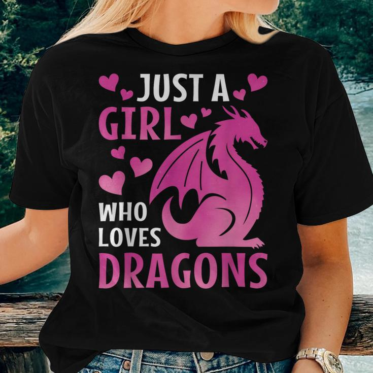 Just A Girl Who Loves Dragons Girls Toddlers Women T-shirt Gifts for Her