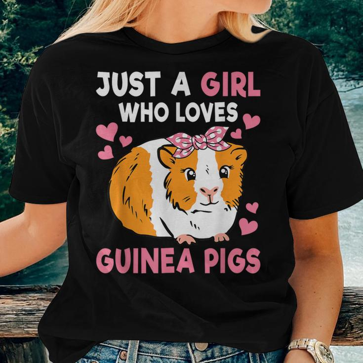 Just A Girl Who Loves Guinea Pigs Cute Guinea Pig Lover Women T-shirt Gifts for Her
