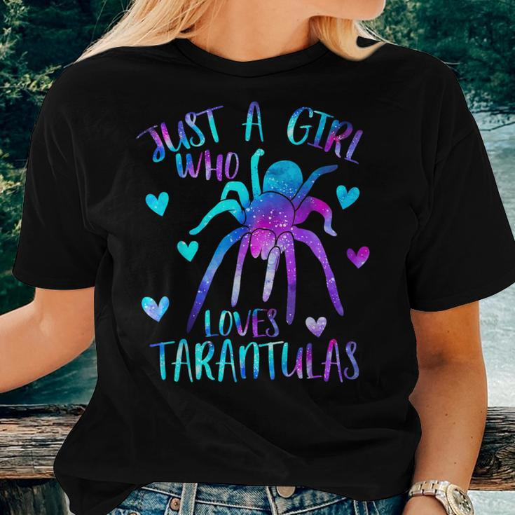 Just A Girl Who Loves Tarantulas Galaxy Spider Lover Women T-shirt Gifts for Her