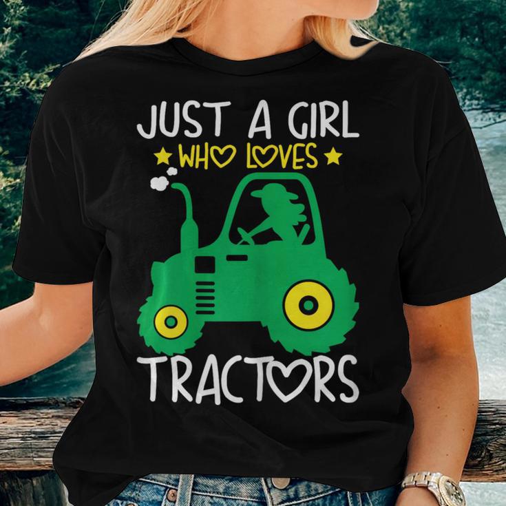 Just A Girl Who Loves Tractors Farm Lifestyle Lover Girls Women T-shirt Gifts for Her