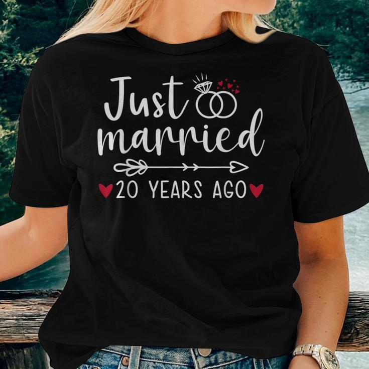 Just Married Couples Husband Wife 20Th Anniversary Women T-shirt Gifts for Her