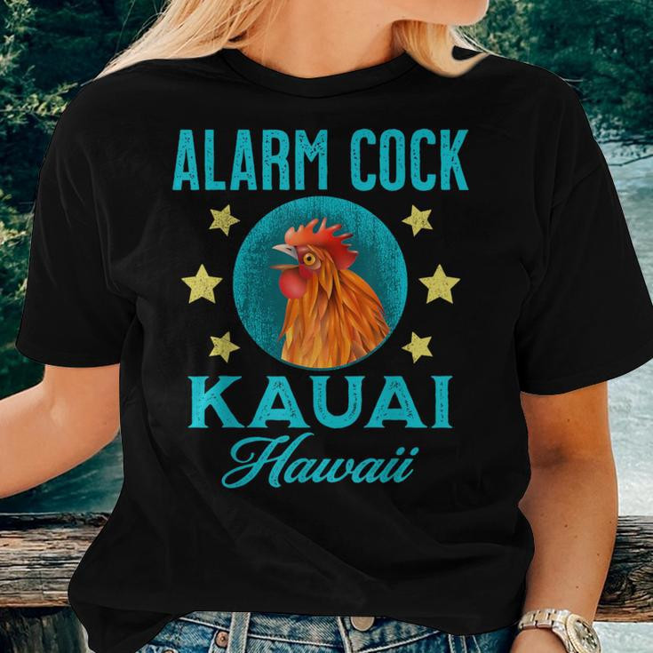 Kauai Hawaii Alarm Cock Chicken Rooster Souvenir Women T-shirt Gifts for Her