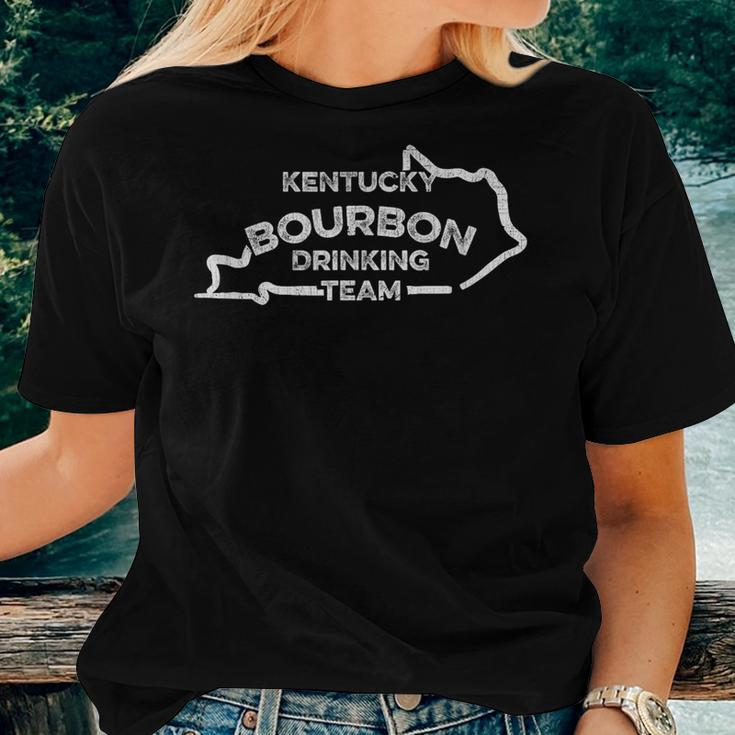 Kentucky Bourbon Drinking Team State Whiskey Lover Women T-shirt Gifts for Her