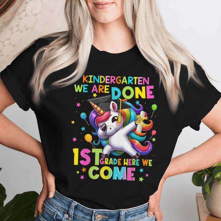 Kindergarten Graduation Cute Unicorn Girls Class Of 2024 Women T-shirt Gifts for Her