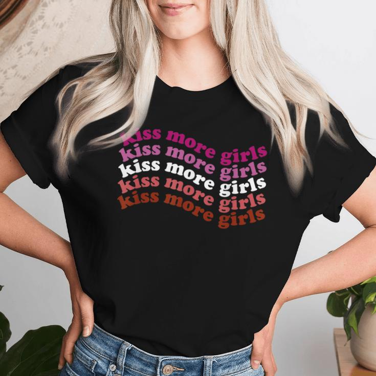 Kiss More Girls Lesbian Lgbt Pride Girl Love Women T-shirt Gifts for Her