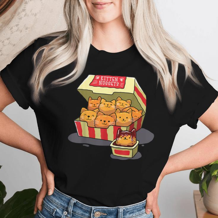 Kitten Nuggets Food Pun Cat Lover Chicken Nuggets Women T-shirt Gifts for Her