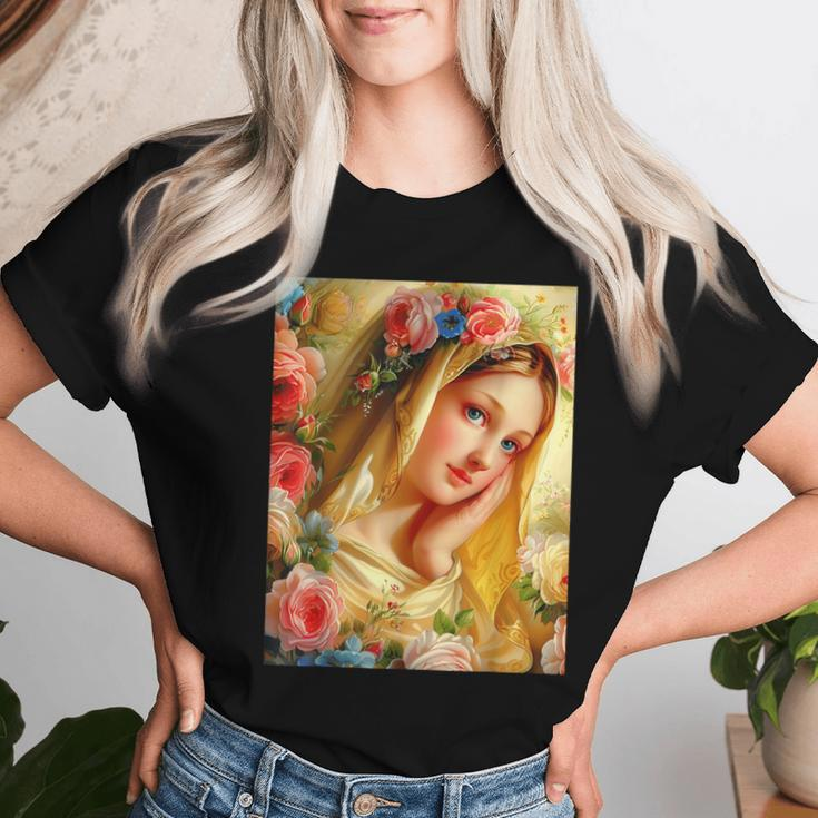 Our Lady Virgin Mary Holy Mary Mother Mary Vintage Women T-shirt Gifts for Her
