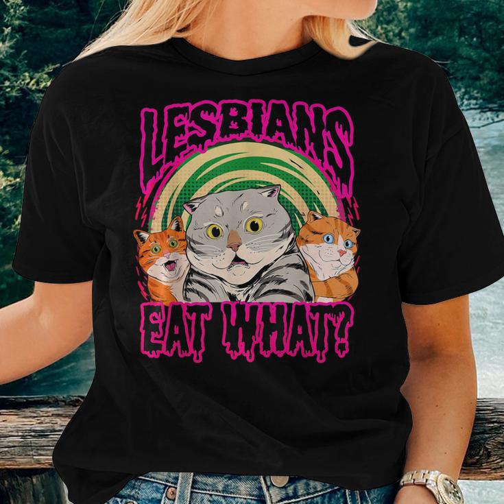 Lesbians Eat What Cats Love Cute Boy Women T-shirt Gifts for Her