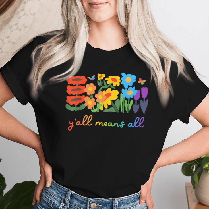 Lgbtq Diversity Y'all Pride Means All Flower Women T-shirt Gifts for Her