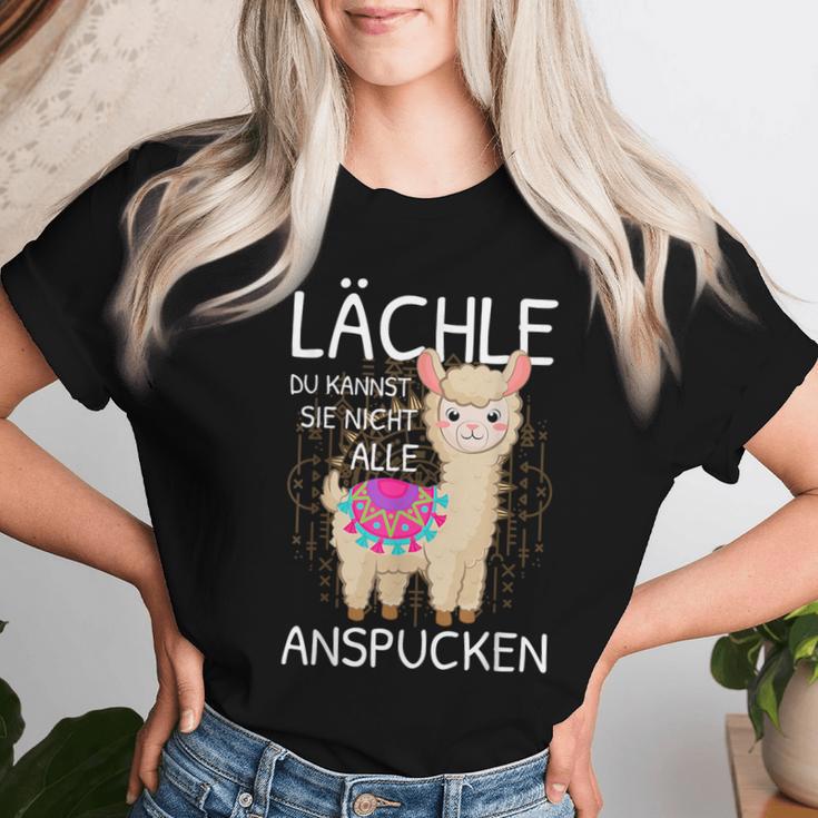 Llama Lächle Du Kannst Sie Nicht Anspcken Alpaca Lächle Du Kannst Sie Nicht An S T-shirt Frauen Geschenke für Sie