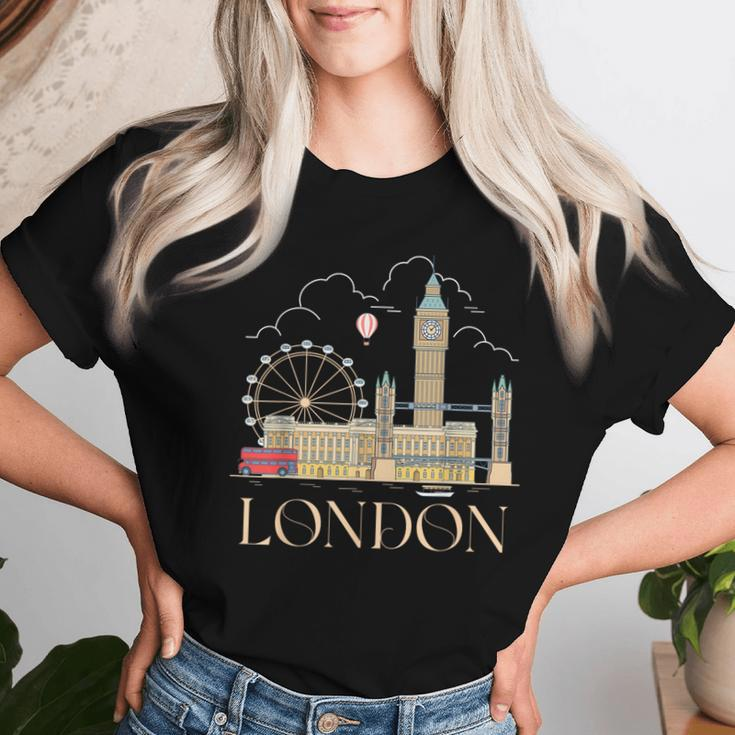 London Souvenir England Vintage City British Uk T- Women T-shirt Gifts for Her