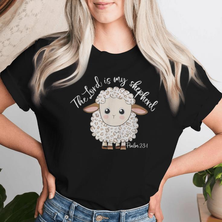 The Lord Is My Shepherd Christian Sheep Women T-shirt Gifts for Her