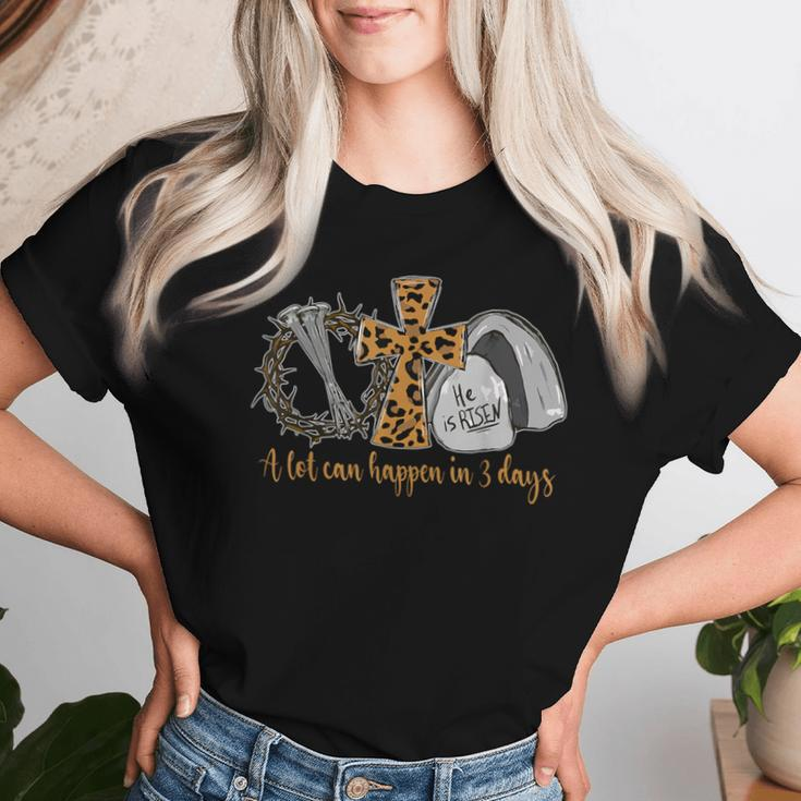 A Lot Can Happen In 3 Days Vintage Christian Easter Day Women T-shirt Gifts for Her