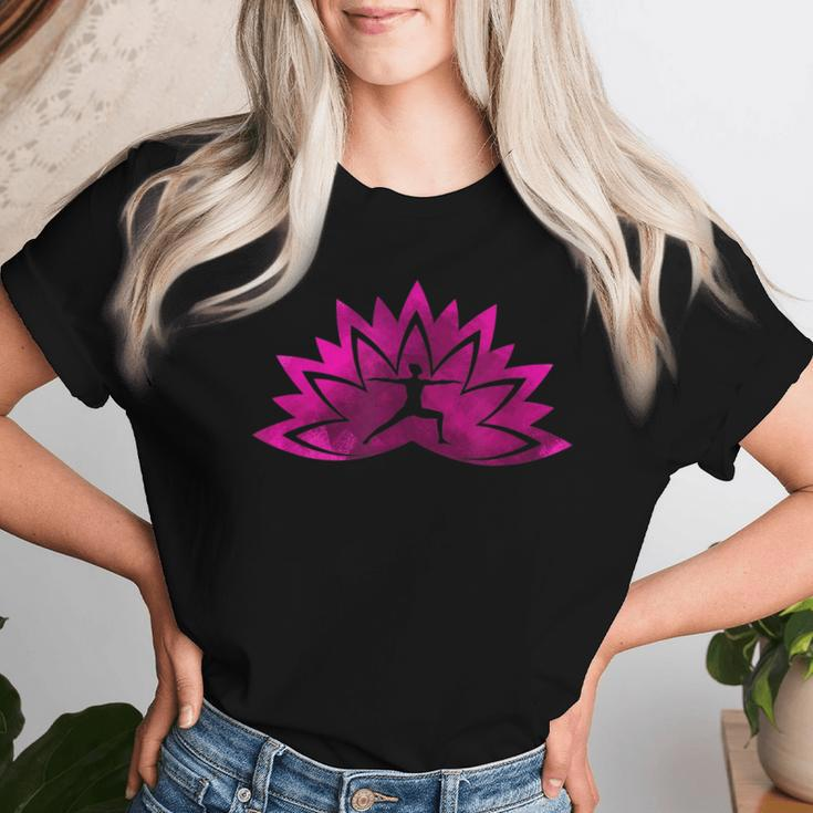 Lotus Flower Meditation Yoga Woman Silhoutte Women T-shirt Gifts for Her