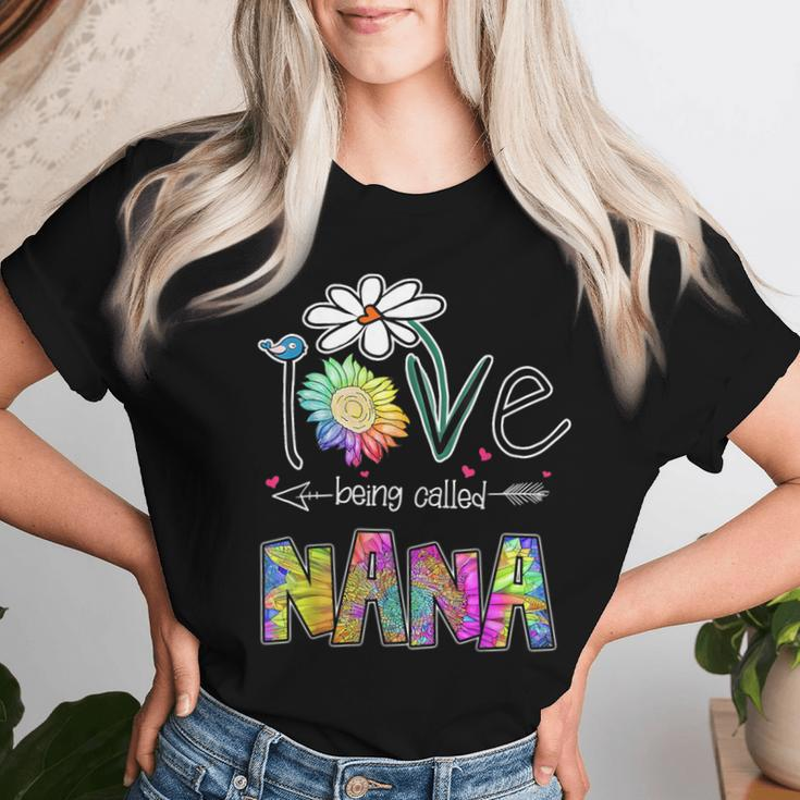 I Love Being Called Nana Sunflower Mother's Day Women T-shirt Gifts for Her