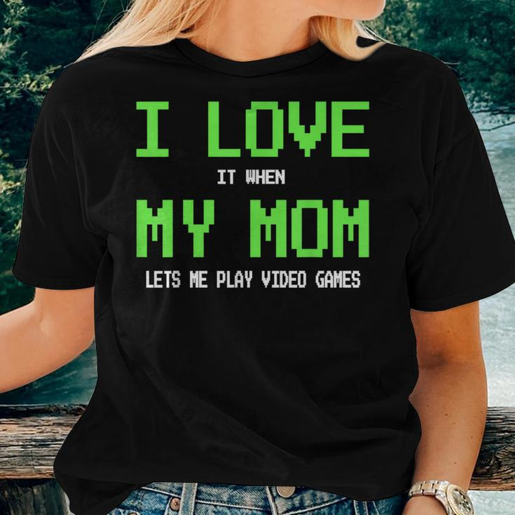 I Love My Mom Gamer For N Boys Video Games Women T-shirt Gifts for Her