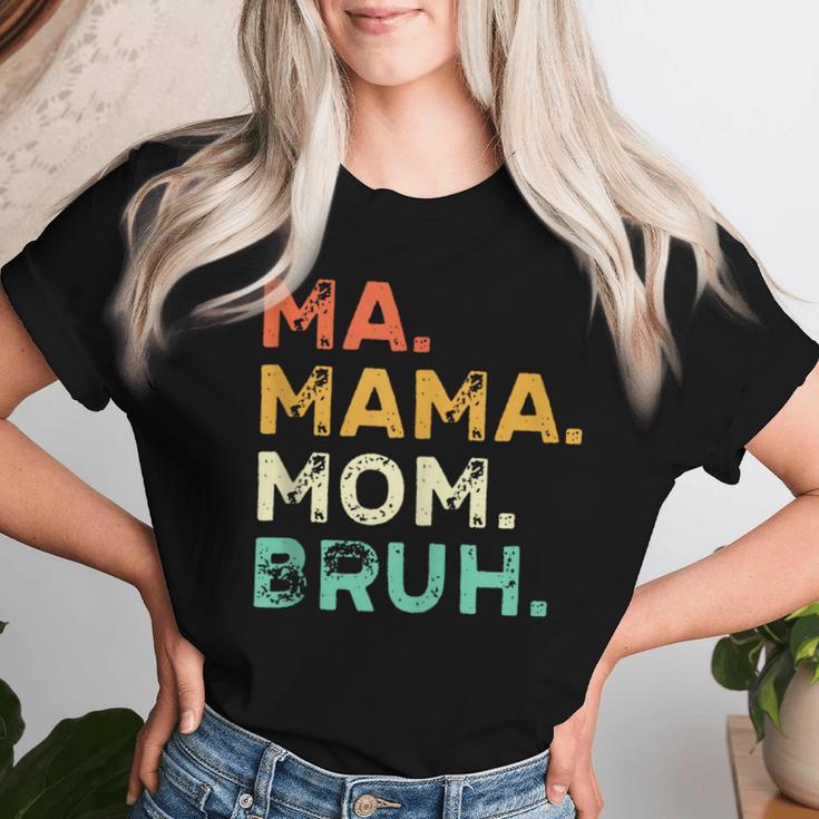 Ma Mama Mom Bruh Muttertag Humor Retro Distressed T-shirt Frauen Geschenke für Sie