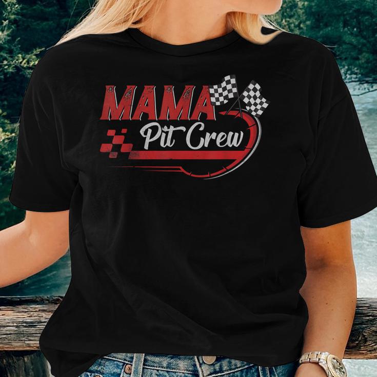 Mama Pit Crew Race Car Birthday Party Racing Family Women T-shirt Gifts for Her