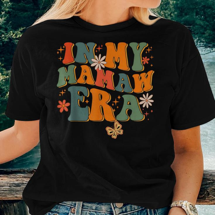 In My Mamaw Era Groovy Retro Floral Hippie Cool Mamaw Club Women T-shirt Gifts for Her