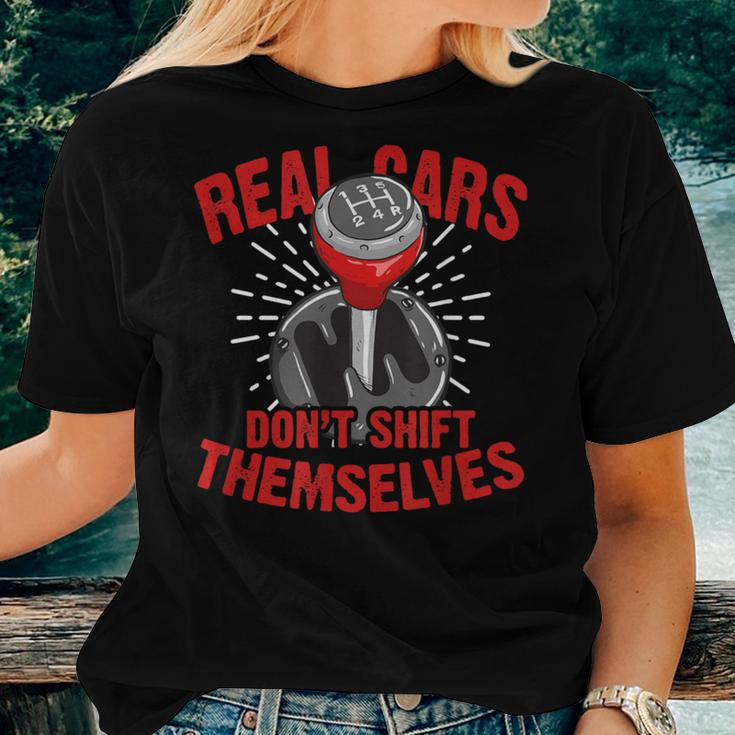 Manual Transmission Car Car Racing Car Lover Mechanic Women T-shirt Gifts for Her