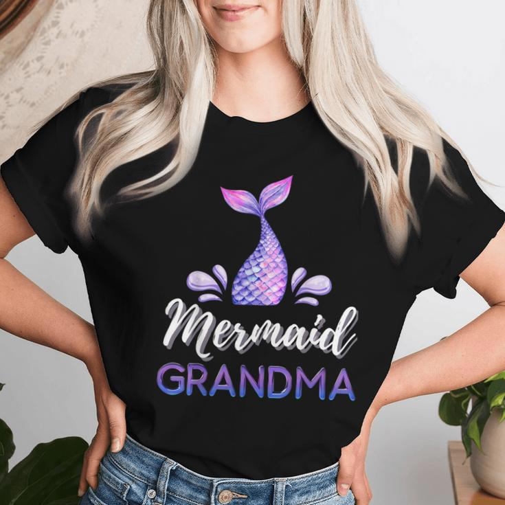 Mermaid Grandma Matching Family Birthday Party Women T-shirt Gifts for Her